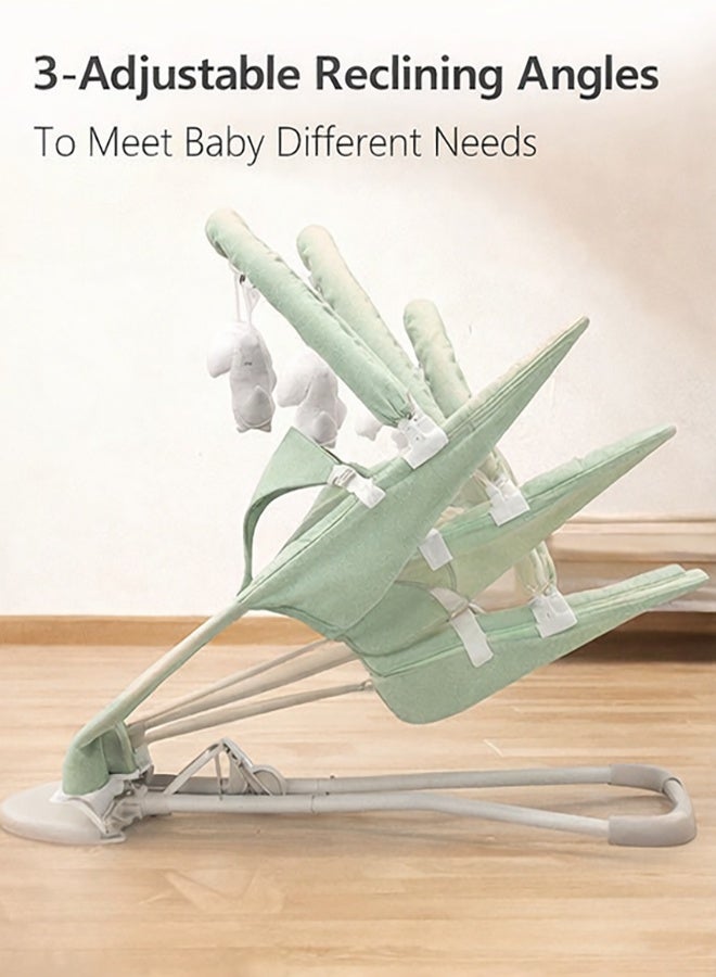 HAYALUX Portable Baby Rocker Bouncer for Siting , Infant Rocking Chair Swing with Toy Pedant - Image 3